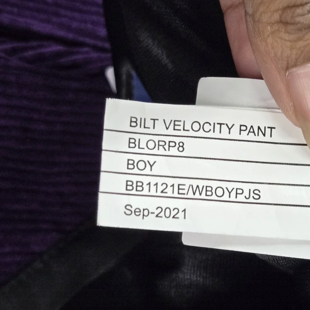 BILT Boys Motocross Pants 24Y Black VELOCITY PANT Buckle 19